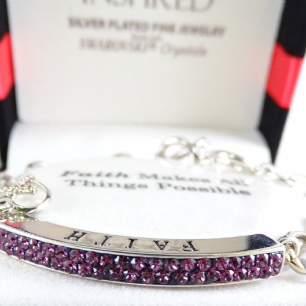 New! Faith Blessed Swarovski Crystal Bracelet
